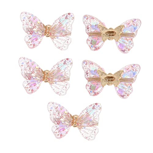 OUNONA 5Stücke Teiliges Farbwechselnde Glitzer Schleifen Nagel Charms für DIY Nagelkunst Geeignet für Kreative Maniküre und Dekoration Langlebig und Kratzfest von OUNONA