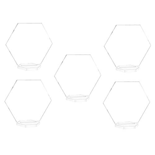 OUNONA 5Stücke Transparentes Tischzeichen Hochzeitstischnummern aus Hochwertigem Doppelseitiges Design für Moderne Tischdekoration für Hochzeiten und Veranstaltungen OUNONA 5Stücke Transparentes Tischzeichen Hochzeitstischnummern aus Hochwertigem Doppelseitiges Design für Moderne Tischdekoration für Hochzeiten und Veranstaltungen von OUNONA