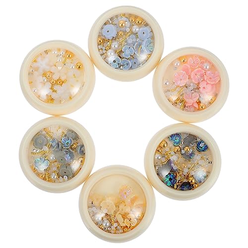 OUNONA 6 Boxen Nagelkunst Schmuck Kreative Nail Art Charms für Maniküre Dekoration für Nägel Handwerk und Mehr OUNONA 6 Boxen Nagelkunst Schmuck Kreative Nail Art Charms für Maniküre Dekoration für Nägel Handwerk und Mehr von OUNONA
