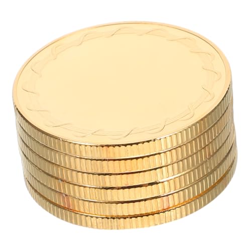 OUNONA 6 Stück Blankendruck Gedenkmünzen Blankomünzen Zum Gravieren Metallrohlinge Gravurrohlinge Aus Metall Gravierbare Blankomünze Blanko-münzen Selber Machen Diy Leere Münze Golden Abs von OUNONA