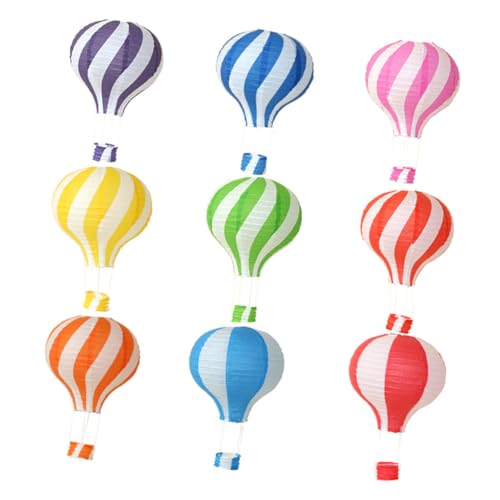 OUNONA 6 Stück Faltbare Papierlaternen im Hot Air Ballon Design und Partydekoration für Weihnachten Geburtstage und Feste von OUNONA
