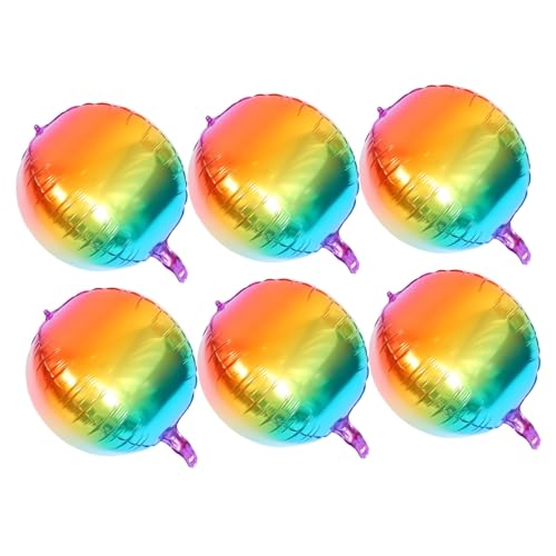 OUNONA 6 Stück Gradient Luftballons Regenbogenfarben Dekorative Runde Ballons für Geburtstagspartys Hochzeiten und Feierlichkeiten OUNONA 6 Stück Gradient Luftballons Regenbogenfarben Dekorative Runde Ballons für Geburtstagspartys Hochzeiten und Feierlichkeiten von OUNONA