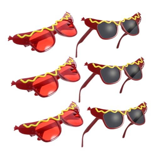 OUNONA 6 Stück Hot Dog Sonnenbrillen mit Transparenten Gläsern Witzige Partybrille für Erwachsene und Wiederverwendbare Fotorequisite Universelle Passform für Halloween Geburtstag OUNONA 6 Stück Hot Dog Sonnenbrillen mit Transparenten Gläsern Witzige Partybrille für Erwachsene und Wiederverwendbare Fotorequisite Universelle Passform für Halloween Geburtstag von OUNONA