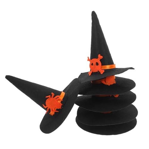 OUNONA 6 Stück Kleine Filz Hexenhüte Halloween Diy Dekoration für Puppen Haustiere Vielseitig Wiederverwendbar Party Festival Zubehör Schwarzer Zaubererhut OUNONA 6 Stück Kleine Filz Hexenhüte Halloween Diy Dekoration für Puppen Haustiere Vielseitig Wiederverwendbar Party Festival Zubehör Schwarzer Zaubererhut von OUNONA