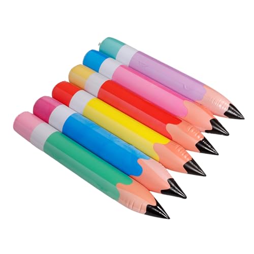 OUNONA 6 Stück aufblasbarer Bleistift Farbe Schreibwaren Riesige Foto-Requisite mit Bleistift Erwachsene Stifte aufblasbare Bleistiftstütze Zurück in die Schule aufblasbare Dekoration PVC OUNONA 6 Stück aufblasbarer Bleistift Farbe Schreibwaren Riesige Foto-Requisite mit Bleistift Erwachsene Stifte aufblasbare Bleistiftstütze Zurück in die Schule aufblasbare Dekoration PVC von OUNONA