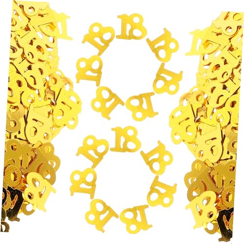 OUNONA 600 Stück Monochrome Konfetti für Geburtstagsfeiern Glitzernde Zahlen für Partydekoration Gold für Tischdeko und Diy Projekte OUNONA 600 Stück Monochrome Konfetti für Geburtstagsfeiern Glitzernde Zahlen für Partydekoration Gold für Tischdeko und Diy Projekte von OUNONA