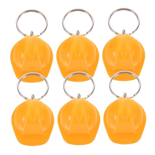 OUNONA 6Stücke Schlüsselanhänger Schlüsselanhänger Für Rucksäcke Dekoration Für Taschen Und Schlüssel Bauhelm Partygeschenke von OUNONA