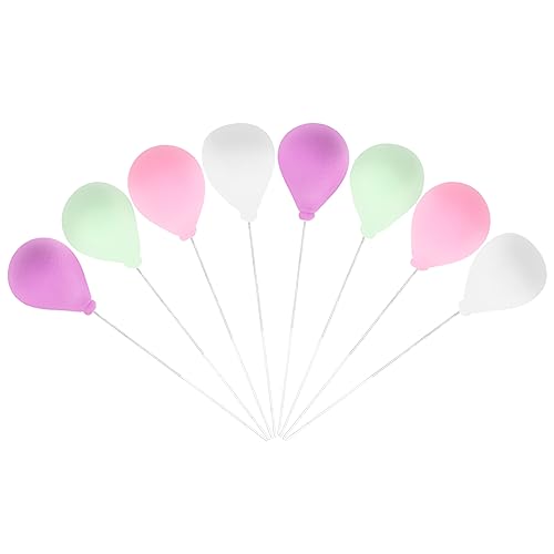 OUNONA 8 Stück Maßstab Realistische Mini Luftballons in Zufälligen Farben Puppenhaus Dekoration für Mini Gärten und Terrarien Zufällige Farbe Zufällige Farbe von OUNONA