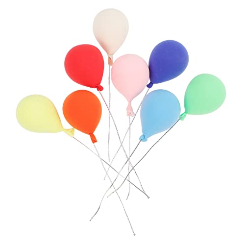 OUNONA 8 Stück Mini-Luftballons aus Ton Dekoration Blau Party Rosa Miniatur Mini-Tonballon schmücken Mini-Ballon- Mini-Ballon-Ornamente Mikrolandschaftsballon Mini-Hausballon von OUNONA