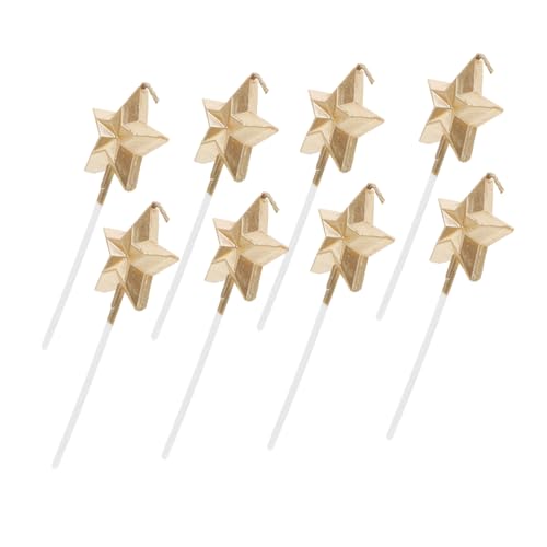 OUNONA 8 Stück Sternkerze Backen, Kerzen Dekorieren Funkeln Kuchendekoration Tortenkerzen Formen Metallische 3d-kuchenkerzen Dekorationen Party -kuchenkerzen Golden Abs OUNONA 8 Stück Sternkerze Backen, Kerzen Dekorieren Funkeln Kuchendekoration Tortenkerzen Formen Metallische 3d-kuchenkerzen Dekorationen Party -kuchenkerzen Golden Abs von OUNONA