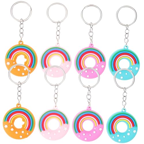OUNONA 8 Stück Teiliges Donut Schlüsselanhänger aus PVC Süße Dekorative Hängedekoration für Taschen Himmelblau Rosa und Orange für Partys OUNONA 8 Stück Teiliges Donut Schlüsselanhänger aus PVC Süße Dekorative Hängedekoration für Taschen Himmelblau Rosa und Orange für Partys von OUNONA