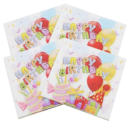 OUNONA 80 Blatt Einweg-Servietten Konfetti Servietten für Geburtstagsfeiern Servietten zum 90. Geburtstag zum Geburtstag Servietten Masse Einweg-Dessertservietten Papierservietten-Party OUNONA 80 Blatt Einweg-Servietten Konfetti Servietten für Geburtstagsfeiern Servietten zum 90. Geburtstag zum Geburtstag Servietten Masse Einweg-Dessertservietten Papierservietten-Party von OUNONA