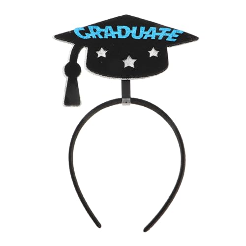 OUNONA Abschlussfeier Stirnband mit Doktorhut Design Leichter Plastik Haarreif für Graduierung Bequeme Filzverarbeitung Einfache Anwendung Festliche Kopfbedeckung für Party und Foto von OUNONA