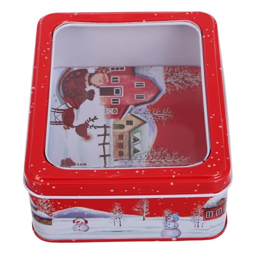 OUNONA Aufbewahrungsbox Aus Weißblech Lebkuchen-keksdose Weihnachtliche Keksdosen Festliche Keksdosen Weihnachtsfutterbehälter Weihnachtskeksdosen Dosen Für Kekse Eisen von OUNONA