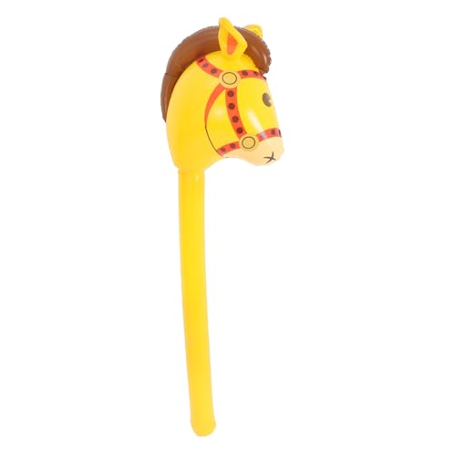 OUNONA Aufblasbare Pferdespielzeuge aufblasbares kinderparty Pferdestockspielzeug Stockpferd sprengen Pferde-Geburtstagsdekorationen Ballonstäbchen PVC von OUNONA