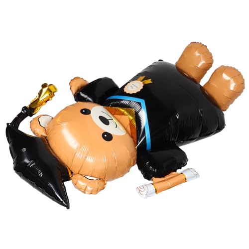 OUNONA Bärenballon Zum Schulabschluss Glückwunschballon Abschlussfeier Dekoration Abschlussballons Absolventenballon Tafelaufsätze Bärenballons Für Hochzeiten Schwarze von OUNONA