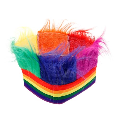 OUNONA Bunte Perücke Haarreif Karneval Mütze aus Synthetischem Fasching Kostüm Haaraccessoire für Damen und Erwachsene Party Parade von OUNONA