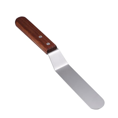 OUNONA Chefarone 6-Zoll Winkelpalette Set Edelstahl - Kuchendekoration Abgewinkelter Zuckergussspatel, 1 Streichpaletten für Torten - Winkelpalette Torte zum Bestreichen und Verzieren,Torten Zubehör von OUNONA