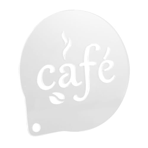 OUNONA Dekorationsschablonen Wiederverwendbare Latte Art Vorlagen für Cappuccino Dessert Diy Schablonen für Milchschaum Dekoration Lebensmittelechtes Material zu Reinigen von OUNONA