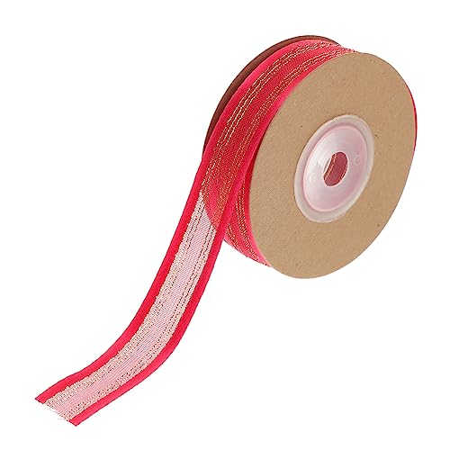 OUNONA Dekoratives Geschenkband Rot Doppelseitiges Satinband für Hochzeitsverpackungen Blumensträuße und DIY Projekte für Besondere Anlässe und Geschenkschleifen von OUNONA