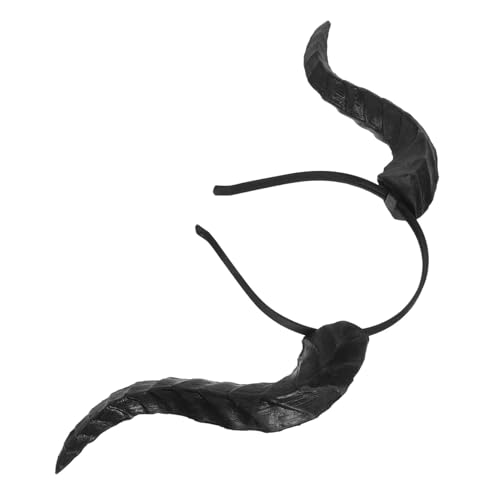 OUNONA Detachable Teufelshörner Stirnband Schwarze Abnehmbare Hörner Ox Ohren Haarreif für Halloween Karneval Cosplay Party Zubehör von OUNONA