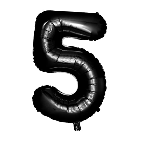 OUNONA Digitaler Aluminiumfolienballon Luftballons Jubiläumsballons Nummernballons Schwarz Folienballons Partyballons von OUNONA