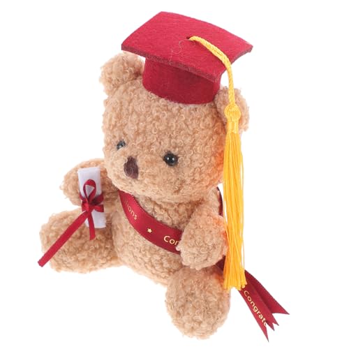 OUNONA Doktorhut Bär ausgestopft Plüsch tragen klein kuschelbären cuddly toy Geschenkidee zur graduation bear Bär für Blumenstrauß Mini-Abschlussbär PP Baumwolle rot OUNONA Doktorhut Bär ausgestopft Plüsch tragen klein kuschelbären cuddly toy Geschenkidee zur graduation bear Bär für Blumenstrauß Mini-Abschlussbär PP Baumwolle rot von OUNONA