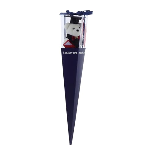 OUNONA Dr. Bärenpuppe Abschlussbärenblumen Abschluss Stofftier Abschluss-plüschspielzeug-blumenstrauß Mini-bär-puppenstrauß Mini-abschlussbärenstrauß College-abschlussbär Schaum Blue von OUNONA