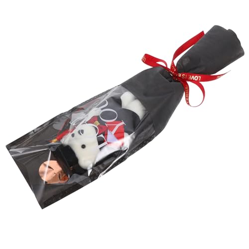 OUNONA Dr. Bear Abschlussstrauß Blumenstrauß Tragen Abschluss Begünstigt Abschluss Bär Abschlussbouquet Abschlussfeier Dekorationen Abschluss Requisiten Black Plastik von OUNONA