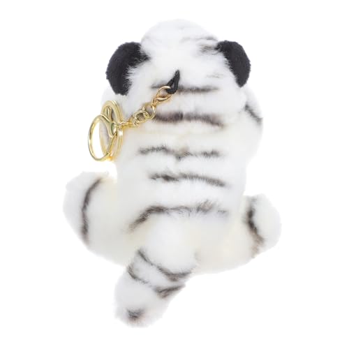 OUNONA Entzückender Tiger Keyring -tasche Tiger Charme Anhänger Süßer Plüsch Tiger Schlüsselbund Anhänger Plüsch Cartoon Tiger Anhänger Ausgestopfte Tigerpuppe Schlüsselbund von OUNONA