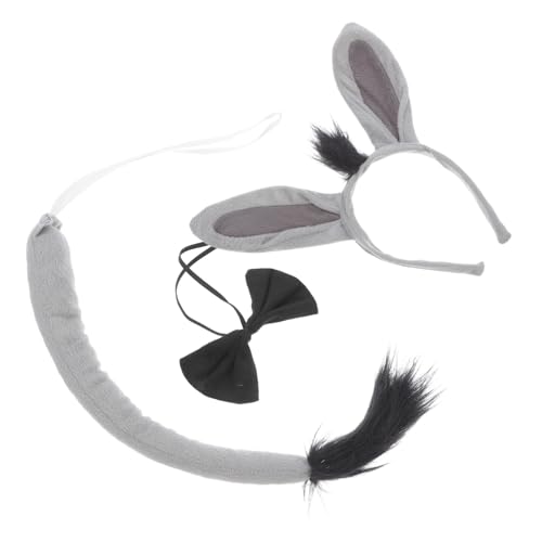 OUNONA Esel Kostüm Zubehör Set Donkey Ohren Haarband und Fliege Tierkostüm Halloween Cosplay Party Verkleidung Bequem und Einfach Anzulegen OUNONA Esel Kostüm Zubehör Set Donkey Ohren Haarband und Fliege Tierkostüm Halloween Cosplay Party Verkleidung Bequem und Einfach Anzulegen von OUNONA
