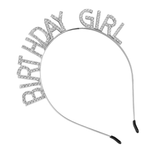 OUNONA Geburtstagskrone Stirnband mit Strass Haarschmuck für Partys Fotografie und Alltagslook Accessoire für Frauen und Geburtstagsfeiern und Cosplay von OUNONA