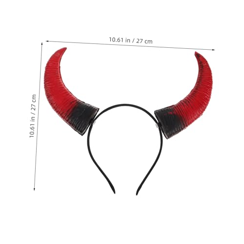 OUNONA Halloween Haarreif mit Teufelshörnern Robuste Sichere Party-haarreifen für Damen Bequemes Cosplay-zubehör Vielseitig Einsetzbar für Dämon Tierkostüme von OUNONA