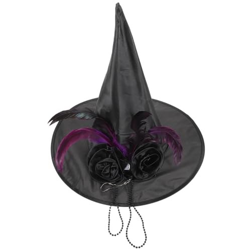 OUNONA Halloween Hexenhut für Damen und Faltbarer Stabiler Zaubererhut für Cosplay Maskerade und Party Langlebiges Material Komfortabel und Vielseitig Geeignet von OUNONA