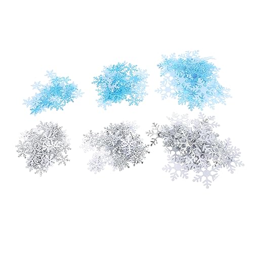 OUNONA Konfetti Weihnachtsdekoration Set Schneeflocken Konfetti aus Polyester und Blau und Silber für Party Weihnachten Neujahr Diy Dekorationen OUNONA Konfetti Weihnachtsdekoration Set Schneeflocken Konfetti aus Polyester und Blau und Silber für Party Weihnachten Neujahr Diy Dekorationen von OUNONA