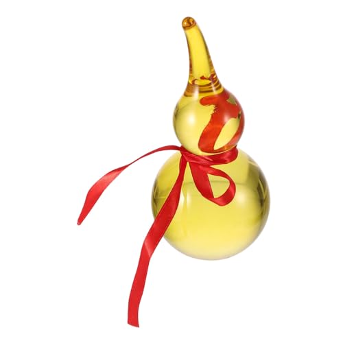 OUNONA Kristall Kürbisskulptur-Figur Kürbisschmuck Kristall-kalebassenschmuck Kürbis-basteldekor Tisch-kalebassenschmuck Kürbisdekor Tisch-kürbisdekor Kürbisförmige Skulptur von OUNONA