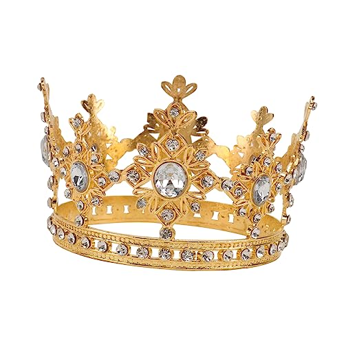 OUNONA Krone Kopfschmuck für Geburtstagsfeiern Glitzernde Torten Dekoration Mädchen Krone für Dessert Tisch Stilvolles und Langlebiges Accessoire Gold OUNONA Krone Kopfschmuck für Geburtstagsfeiern Glitzernde Torten Dekoration Mädchen Krone für Dessert Tisch Stilvolles und Langlebiges Accessoire Gold von OUNONA