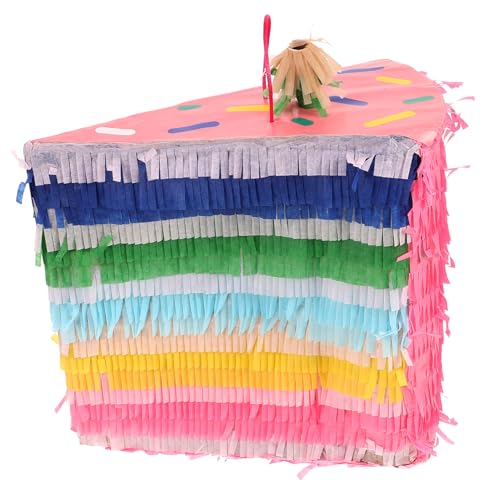 OUNONA Kuchenförmige Pinata zur Dekoration für Geburtstagsfeiern Hängende Pinata Party Requisite Element für Unvergessliche Feiern von OUNONA