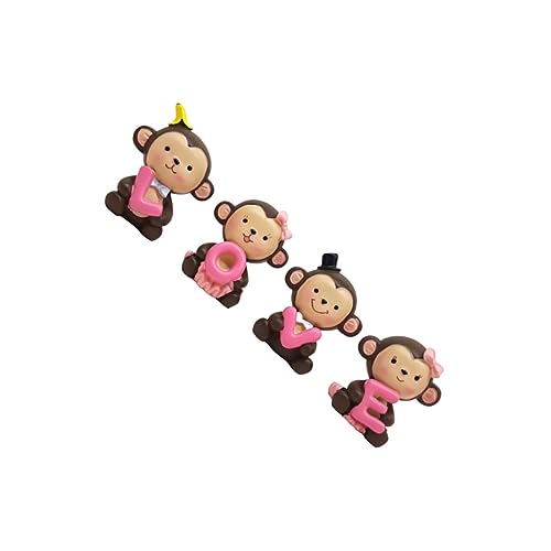 OUNONA Love Resin Monkey Figurinen Teilig Valentinstag Cake Topper Romantische Desktop Dekoration Kreative Harzkunst für Zuhause und OUNONA Love Resin Monkey Figurinen Teilig Valentinstag Cake Topper Romantische Desktop Dekoration Kreative Harzkunst für Zuhause und von OUNONA