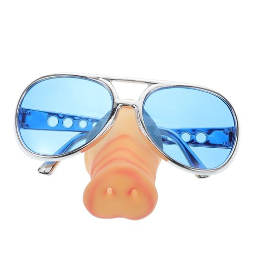 OUNONA Lustige Schweinenasen Brille Partybrille mit Schweinenasen Design Halloween Kostüm Zubehör für Karneval Cosplay und Faschingsfeiern Erwachsene von OUNONA