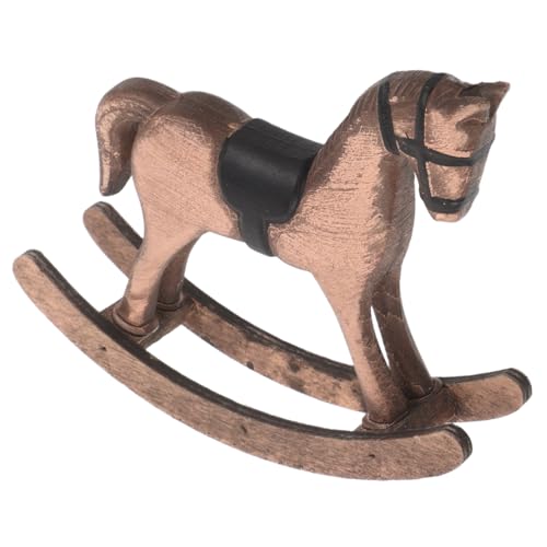 OUNONA Miniaturnachbildung Aus Holz Retro Pferdefigur Aus Holz Für Tischdekoration Skandinavisches Design Für Wohnzimmer Regale Und Bartheken-dekor von OUNONA