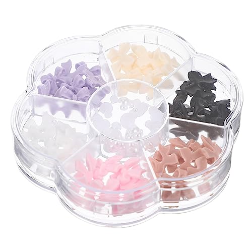 OUNONA Nagel Charms mit Perlen und Schleifen DIY Acrylharz Nageldekorationen für Kreative Maniküre und Stilvolle Nail Art für Partys und Feiern von OUNONA