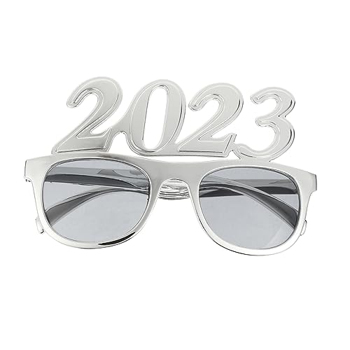 OUNONA Neujahr Brillen Lustige Partybrille für Foto Requisiten Einfache und Bequeme Brillen für Silvesterfeiern Hochwertige Pc Materialien für Partys und Festlichkeiten von OUNONA