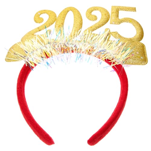 OUNONA Neujahrs Haarreif Glitzer Stirnband Festlicher Kopfschmuck für Silvesterparty Erwachsene Lustiges Year Headpiece Partyaccessoire OUNONA Neujahrs Haarreif Glitzer Stirnband Festlicher Kopfschmuck für Silvesterparty Erwachsene Lustiges Year Headpiece Partyaccessoire von OUNONA