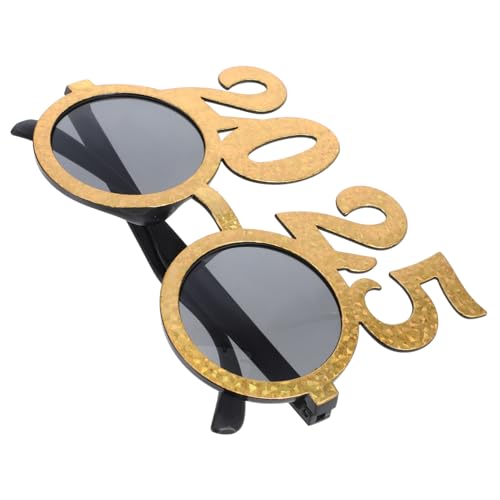 OUNONA Neujahrs-Party brille 2025 Brille geformt Farben für rahmen gläser Neujahrsbrille Silvesterbrille Karnevalbrille frohes neues jahr brille Silvester Foto Requisiten Plastik Golden OUNONA Neujahrs-Party brille 2025 Brille geformt Farben für rahmen gläser Neujahrsbrille Silvesterbrille Karnevalbrille frohes neues jahr brille Silvester Foto Requisiten Plastik Golden von OUNONA