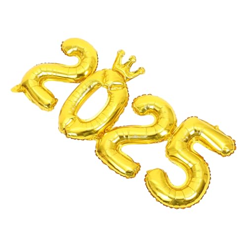 OUNONA Neujahrsfeier Dekorationsballon Goldfarbener Zahlenballon mit Krone Vielseitige Partydekoration für Silvester Hochzeiten und Geburtstagsfeiern Einfach zu Arrangieren Langlebig OUNONA Neujahrsfeier Dekorationsballon Goldfarbener Zahlenballon mit Krone Vielseitige Partydekoration für Silvester Hochzeiten und Geburtstagsfeiern Einfach zu Arrangieren Langlebig von OUNONA