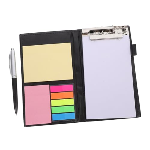 OUNONA PU Klemmbrett mit Haftnotizen und Stifthalter Notizbuch Set mit Farbigen Registerkarten für Bürobedarf und Schulmaterialien für Schüler und Lehrer OUNONA PU Klemmbrett mit Haftnotizen und Stifthalter Notizbuch Set mit Farbigen Registerkarten für Bürobedarf und Schulmaterialien für Schüler und Lehrer von OUNONA