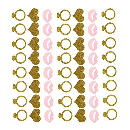 OUNONA -Packungen Pack Herz und Lippen Konfetti für Hochzeiten Bunte Streudeko für Hochzeit Valentinstag Babypartys und Hochwertige Papier Partydekorationen von OUNONA