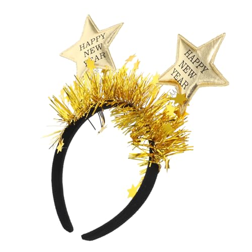 OUNONA Pentagramm-Stirnband neues jahr stirnband frohes neues jahr kopfbedeckungen Neujahrsstadbänder silvester zubehör Neujahrspartyzubehör Neujahr Stirnband Stoff Golden OUNONA Pentagramm-Stirnband neues jahr stirnband frohes neues jahr kopfbedeckungen Neujahrsstadbänder silvester zubehör Neujahrspartyzubehör Neujahr Stirnband Stoff Golden von OUNONA