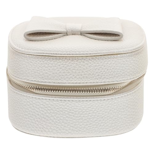 OUNONA Reise Schmuck Organizer Schmuckschatulle für Ringe Ohrringe Halsketten Stilvolles Design für Frauen für Unterwegs Hochwertigem PU Material Perlsilber OUNONA Reise Schmuck Organizer Schmuckschatulle für Ringe Ohrringe Halsketten Stilvolles Design für Frauen für Unterwegs Hochwertigem PU Material Perlsilber von OUNONA